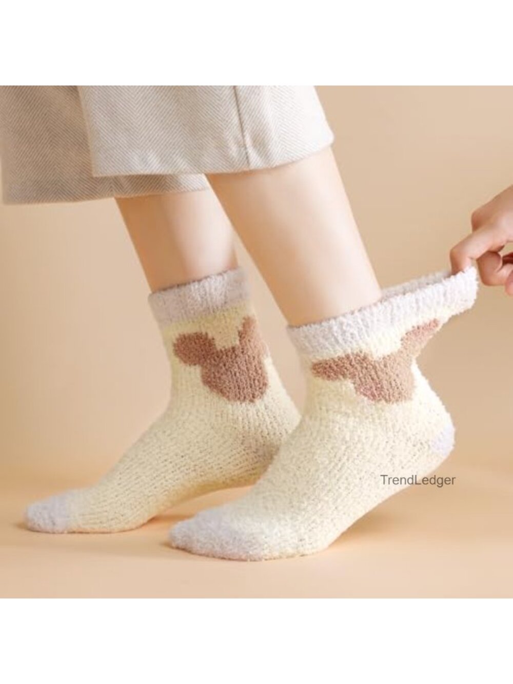 Fuzzy Slipper Socks for Women Cozy Microfiber Winter 5 Pairs - Picture 6 of 6